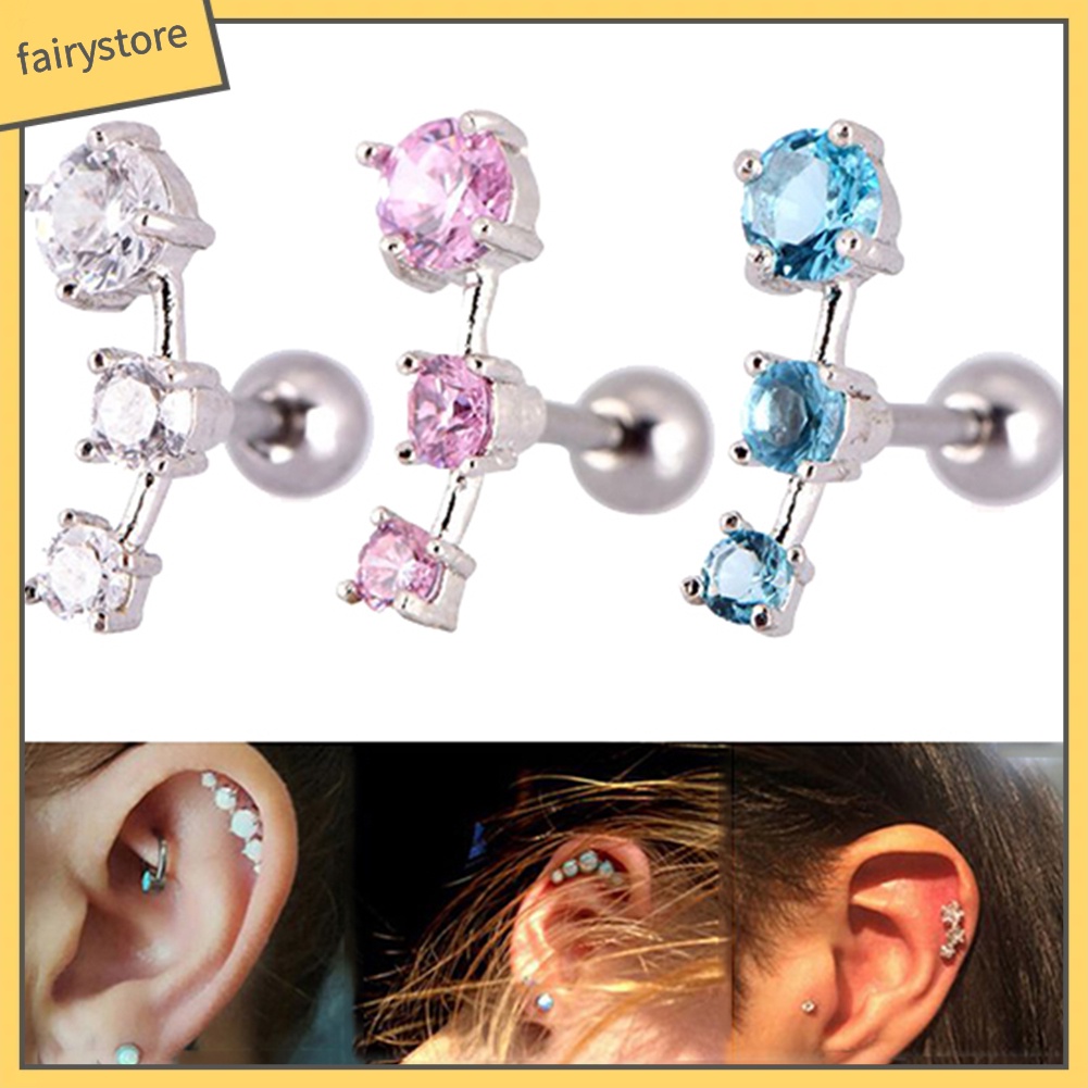 1 Khuyên Tai Thanh Tạ Đính Đá Zircon Thời Trang