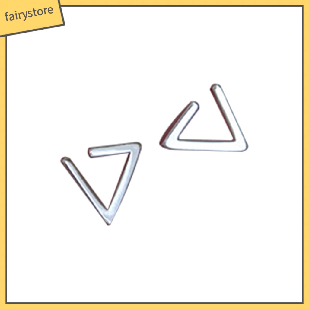 1 Đôi Bông Tai Hình Học / Bướm / Trái Tim / Ngôi Sao Rỗng Mạ Điện Sáng Bóng Chống Dị Ứng Trang Sức Làm Quà Tặng Cho Bạn Gái