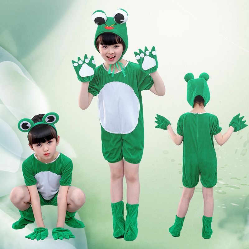 Bộ Đồ Hóa Trang Chú Ếch Nhảy Múa Vui Nhộn Cho Bé Mẫu Giáo