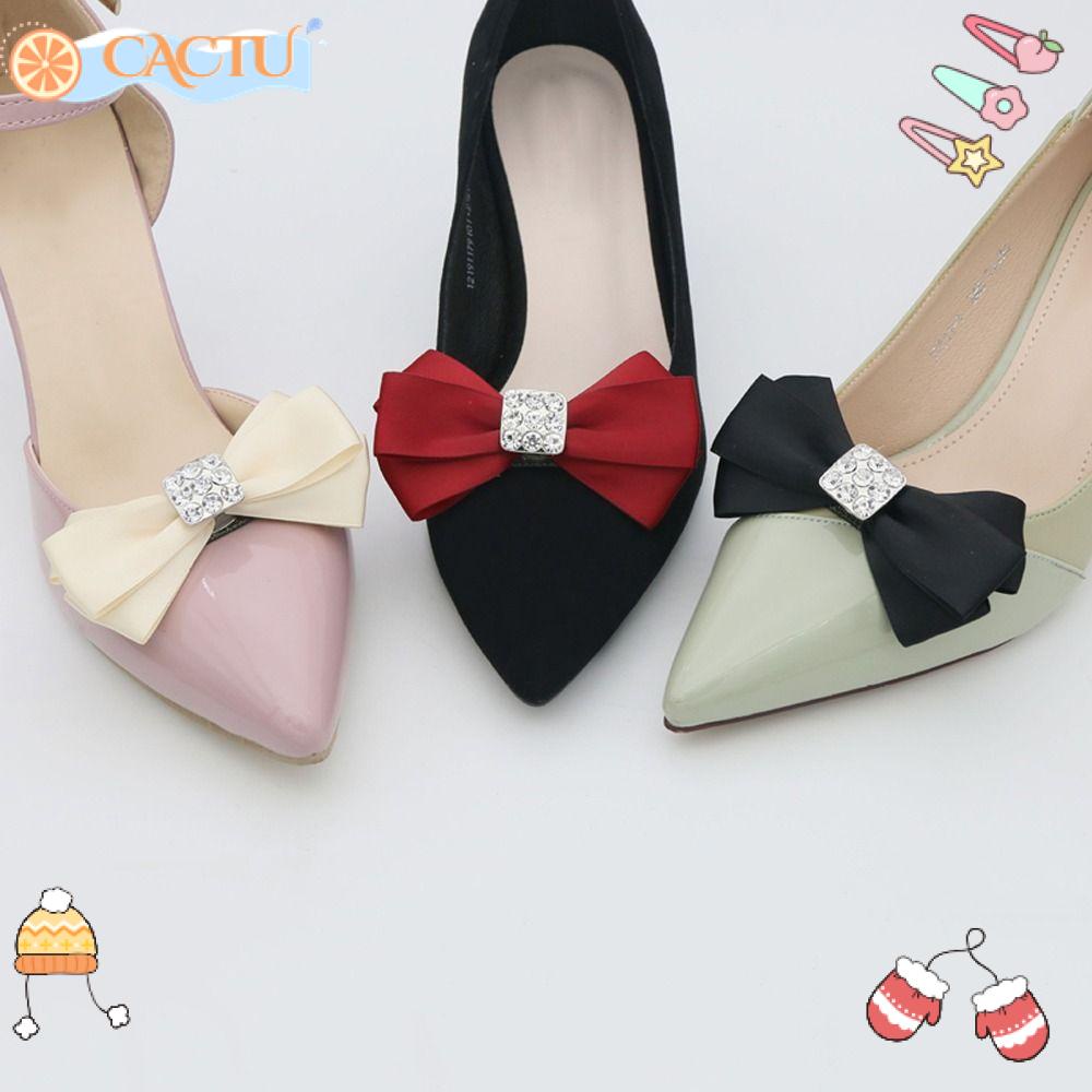 1 Kẹp Giữ Giày Cao Gót Chất Liệu Cotton Trang Trí Nơ Xinh Xắn