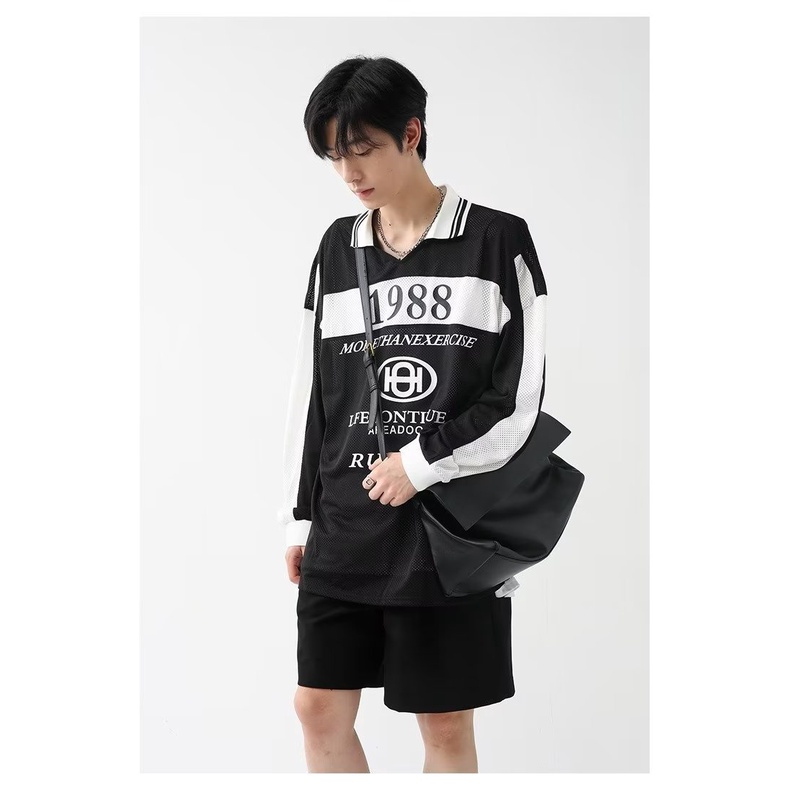 Áo Sơ Mi Tay Dài In Họa Tiết Độc Đáo Thời Trang Đường Phố Mỹ