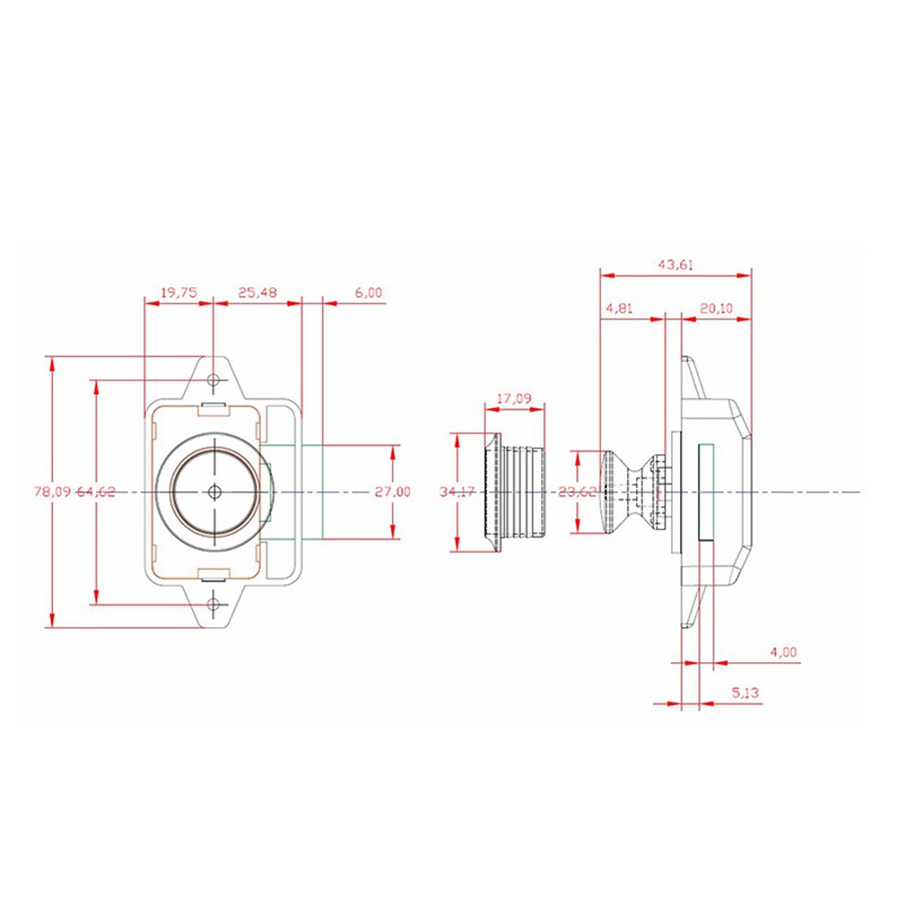 Núm Vặn Then Chốt Cửa Xe Caravan Bằng Hợp Kim Kẽm Màu Vàng 26mm