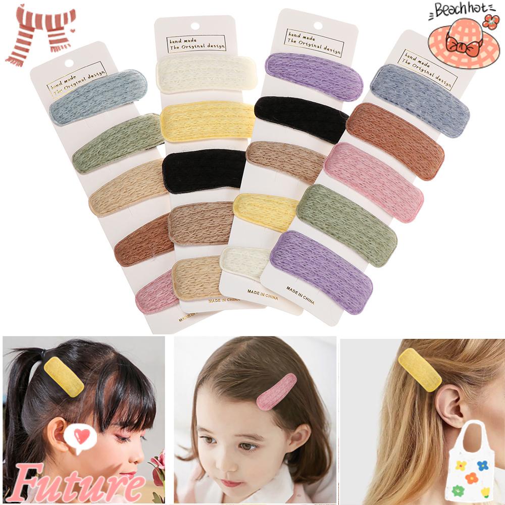 Set 5 Kẹp Tóc Đan Len Màu Sắc Ngọt Ngào Thời Trang Thu Đông