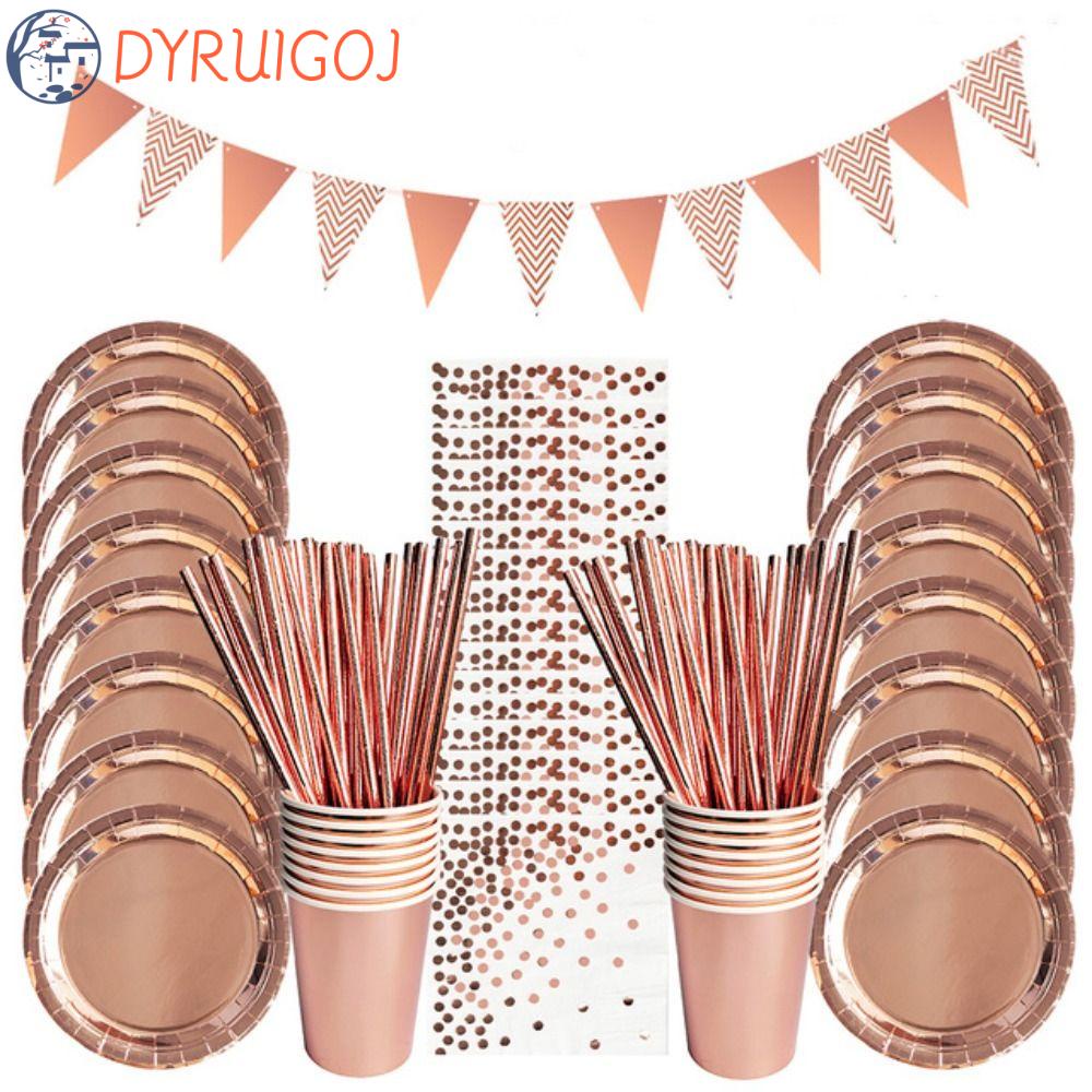 Đĩa Giấy Dùng Một Lần Họa Tiết Chấm Bi Cho Tiệc Cưới / Sinh Nhật