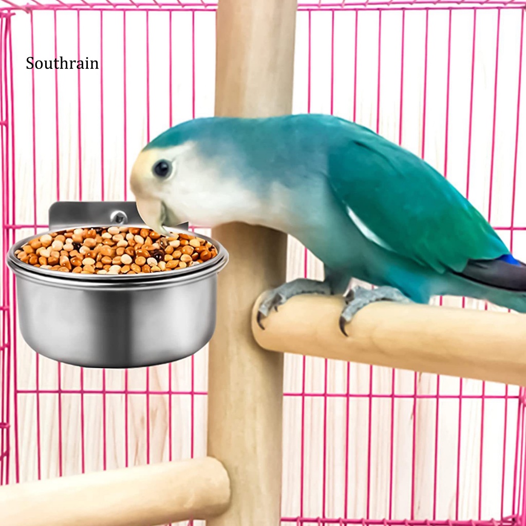 Bát Đựng Thức Ăn Sức Chứa Lớn Bằng Thép Không Gỉ Cho Chim Cảnh