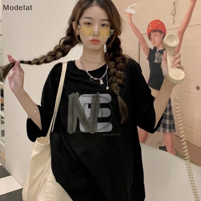 Áo Thun Tay Ngắn In Chữ Thời Trang Mùa Hè Cho Nữ