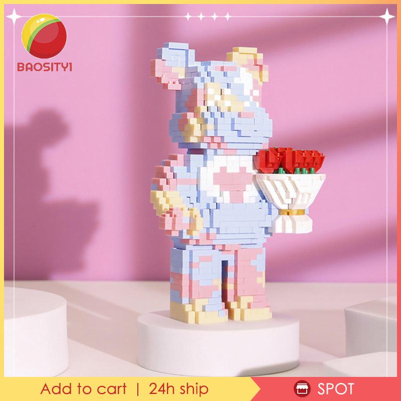 [Baosity 1] Đồ Chơi Lắp Ráp Hình Gấu DIY Thử Thách Trí Não Cho Thanh Thiếu Niên Để Bàn Trang Trí