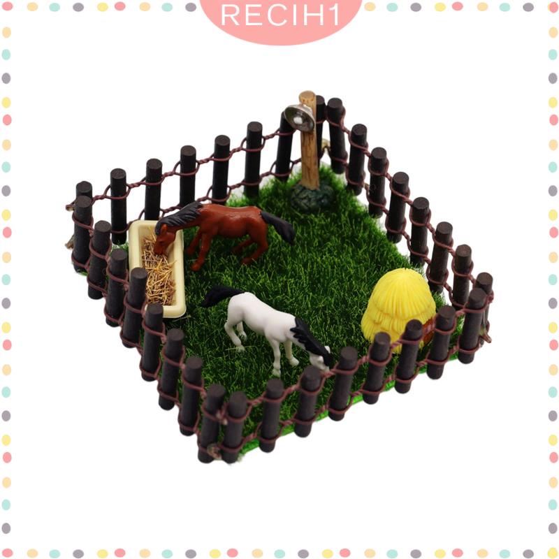 Bộ Đồ Chơi Ngựa Nông Trại Cho Nhà Búp Bê Tỉ Lệ 1 / 12