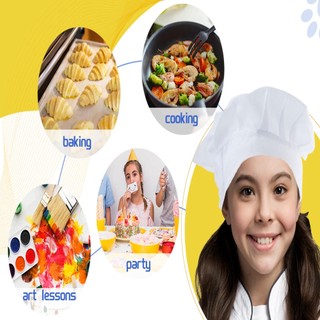 Mũ Đầu Bếp Co Giãn Màu Trắng Cho Bé