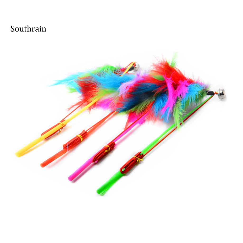 Gậy Gắn Lông Vũ Nhiều Màu Sắc Tương Tác Vui Nhộn Cho Mèo Cưng