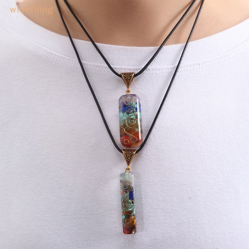 Mặt Vòng cổ Đá Thạch Anh Tự Nhiên 7 Chakra