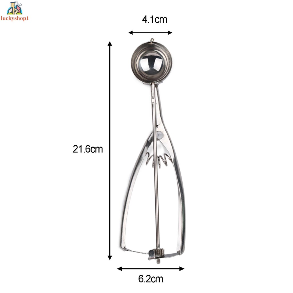 Muỗng Múc Kem Bằng Thép Không Gỉ Dài 20cm 4CM 5CM 6CM