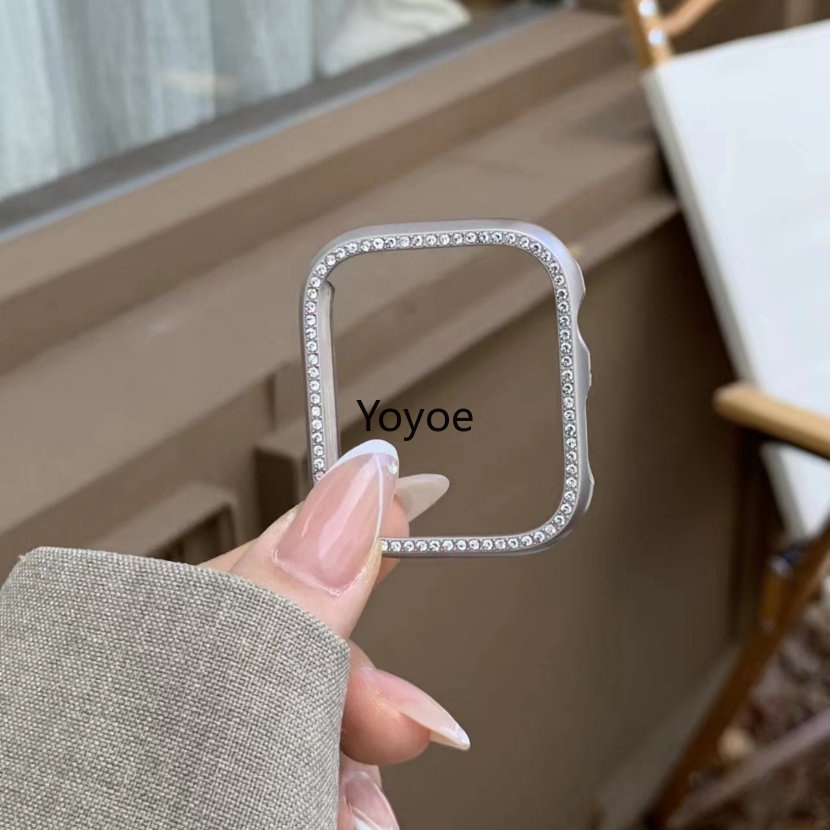 Vỏ Bảo Vệ Đính Kim Cương Cho iWatch Series 6 SE 5 4 3 38MM 42MM 40mm 44mm 49MM Ultra 7 8 41MM 45MM