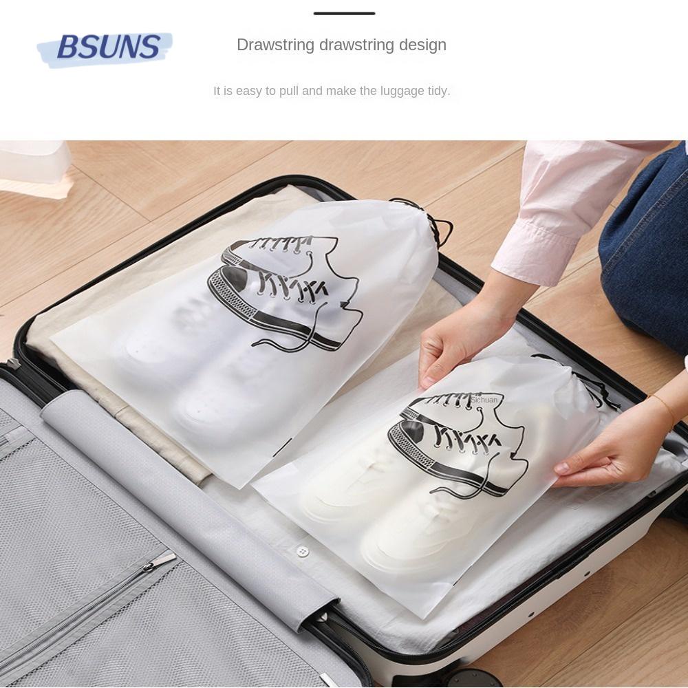 Túi Dây Rút Đựng Giày Trong Suốt Chống Bụi / Nước Tiện Dụng Mang Đi Du Lịch