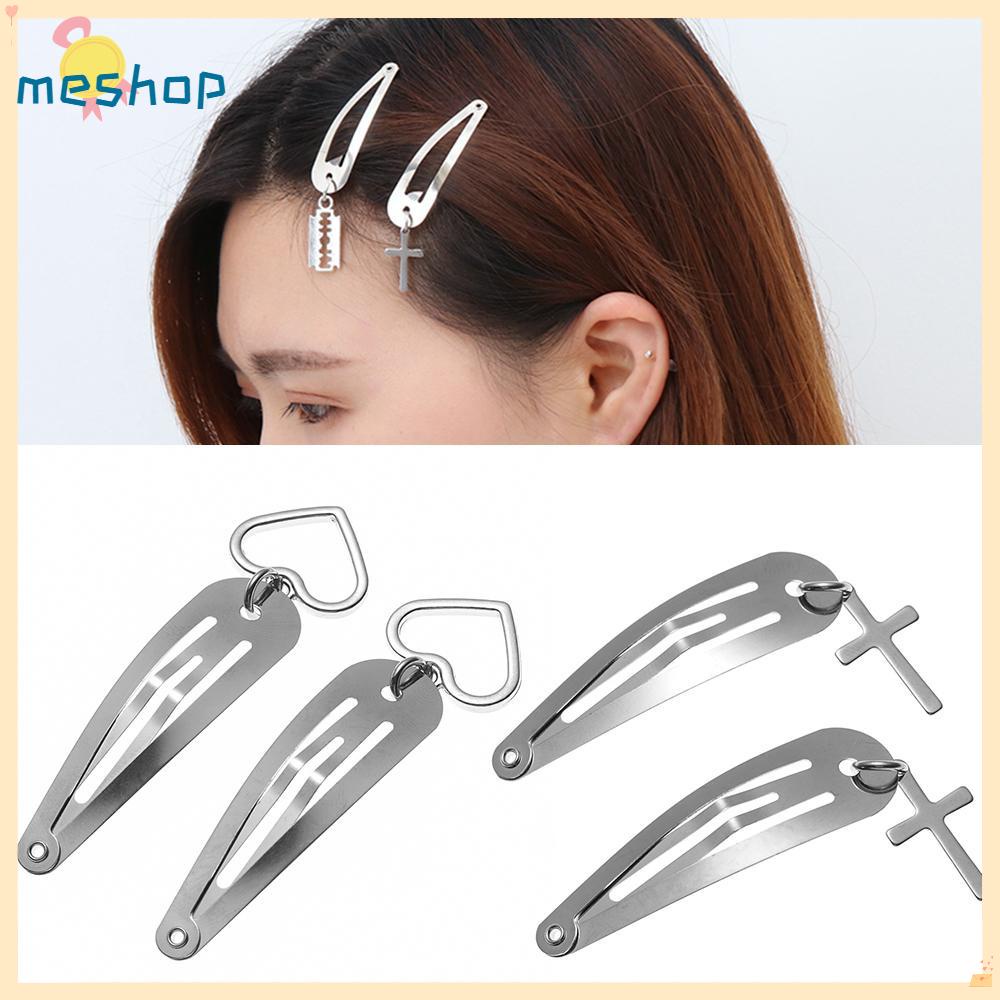 1 Cặp Kẹp Tóc Hình Thánh Giá Phong Cách Harajuku Thời Trang