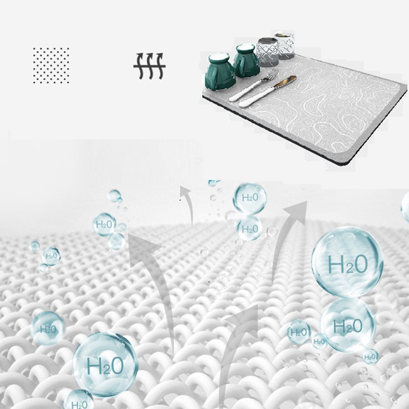 Thảm Cao Su Ráo Nước Siêu Thấm Hút Lót Chén Dĩa Nhà Bếp