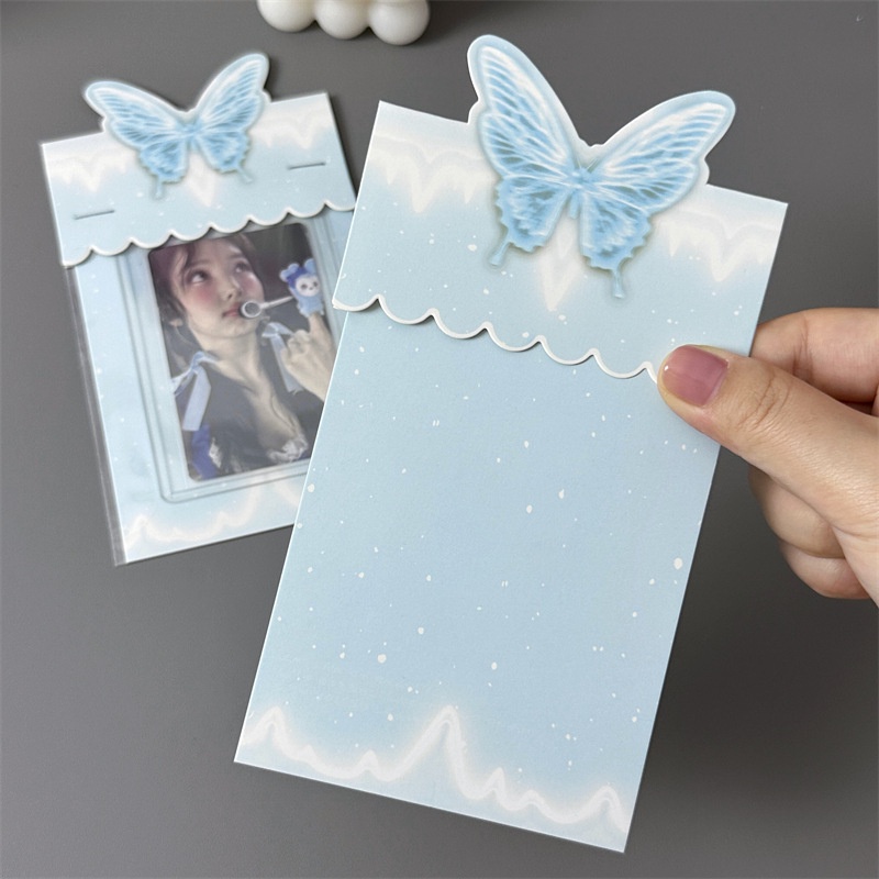 Set 10 Tấm Thẻ Ảnh Gập Được Hình Bướm 3D