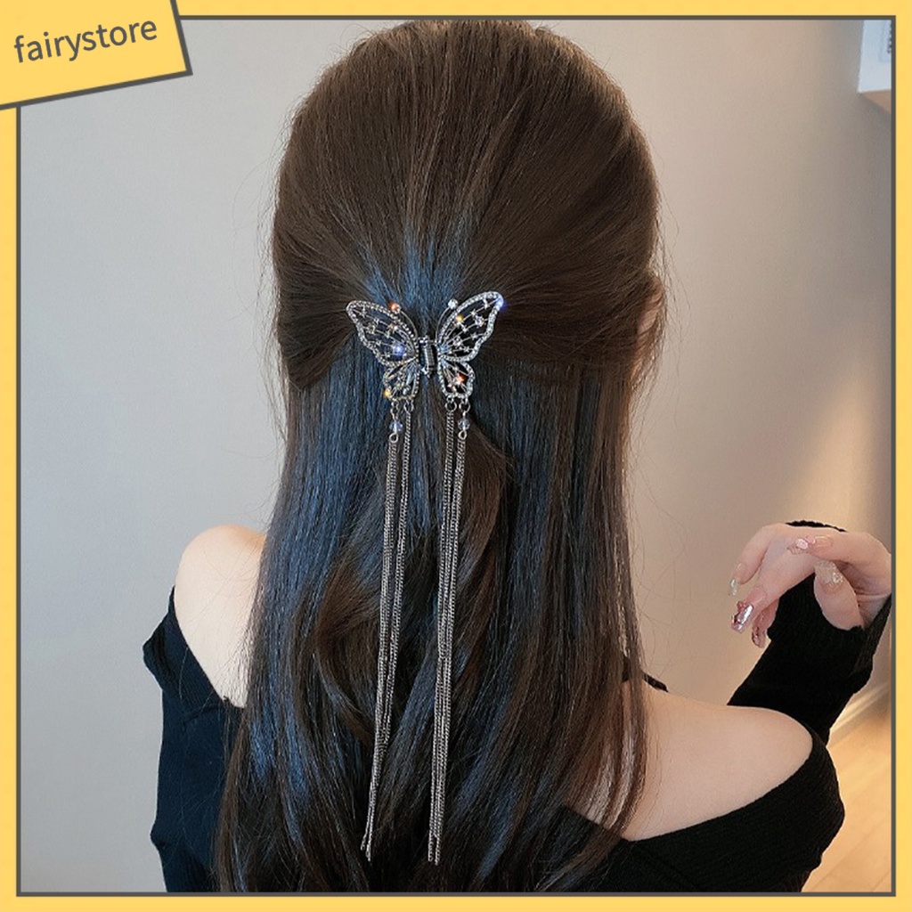 Kẹp Tóc Càng Cua Dài Đính Đá Và Ngọc Trai Giả Chống Trượt Dùng Làm Đạo Cụ Chụp Ảnh Cho Cô Dâu