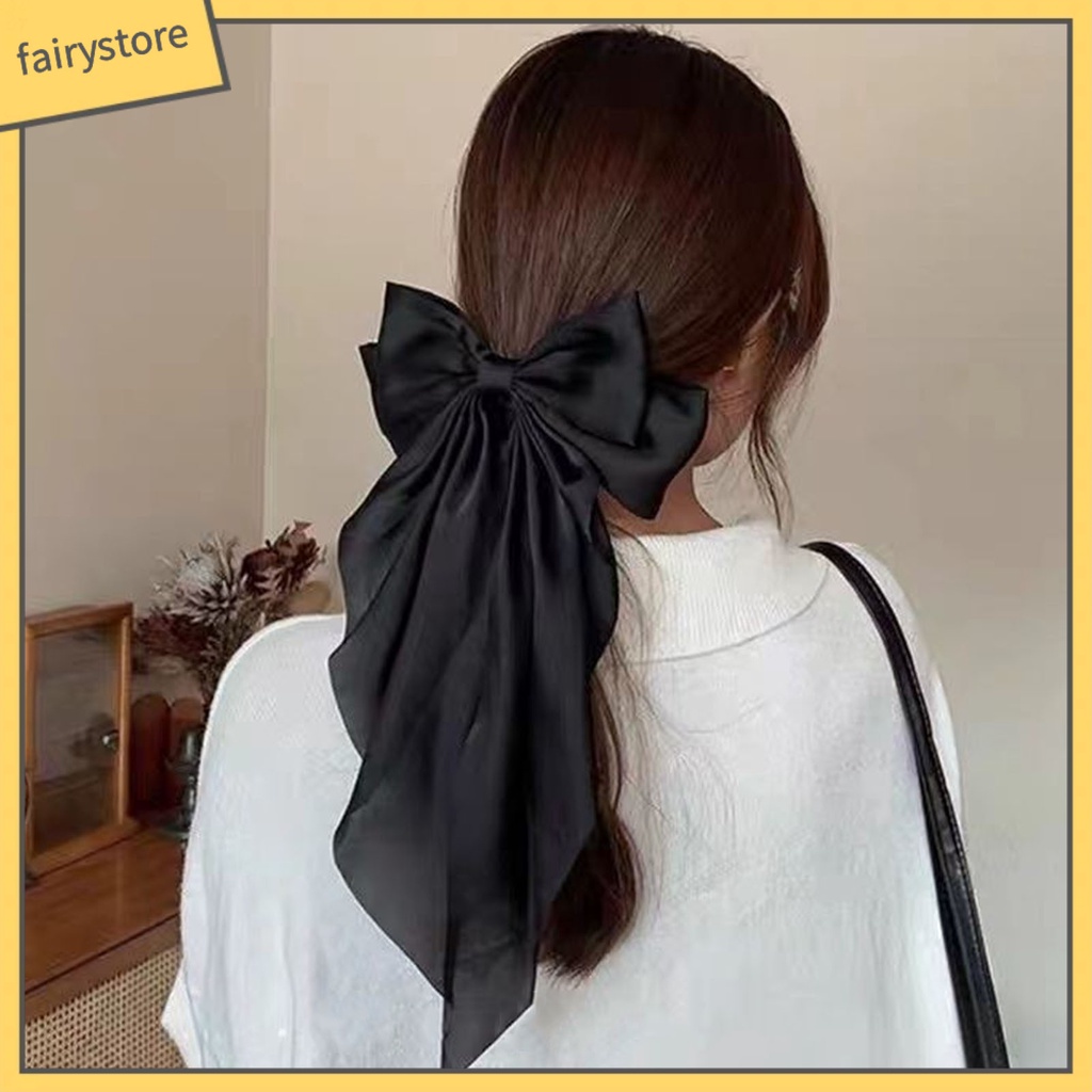 Kẹp Tóc Nơ Lớn Không Trượt Phong Cách Trung Hoa Tinh Tế