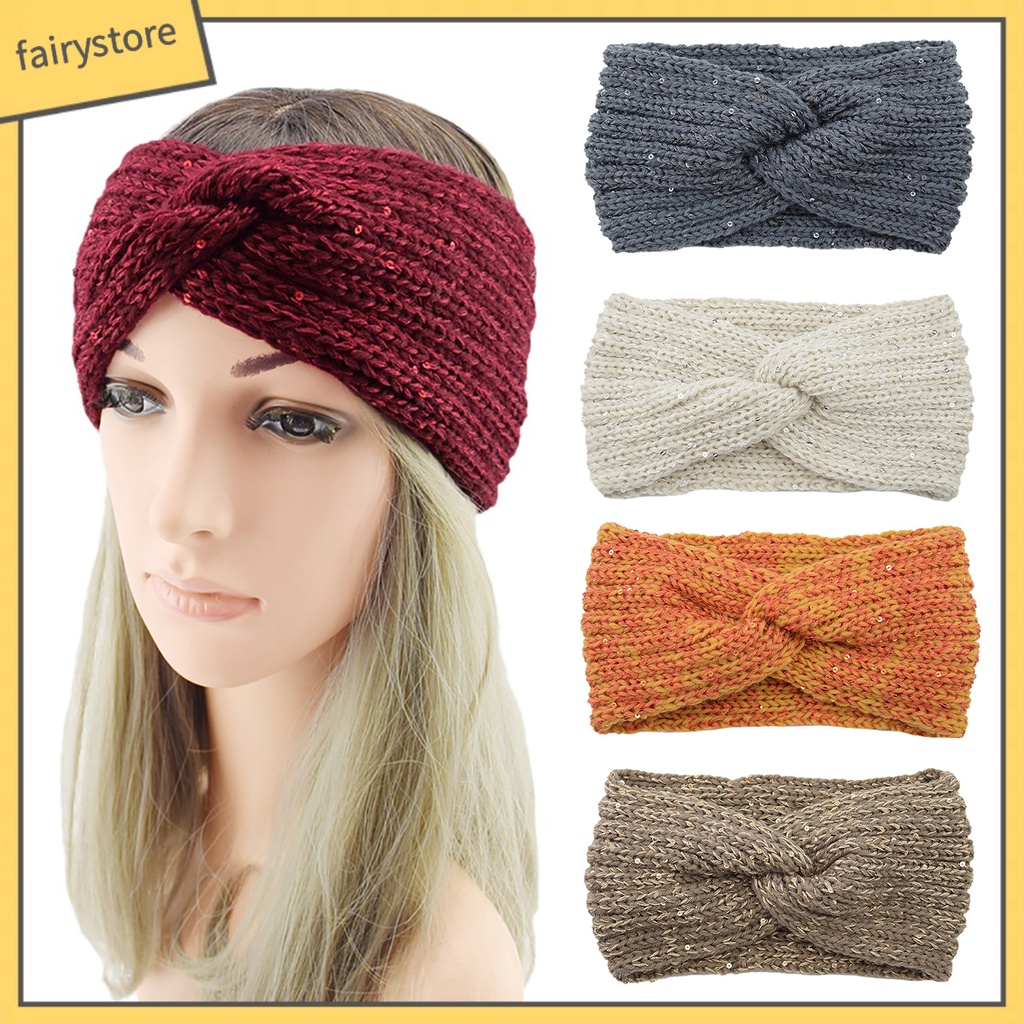 Băng Đô Dệt Kim Co Giãn Màu Trơn Thấm Hút Mồ Hôi Trọng Lượng Nhẹ Dành Cho Nữ