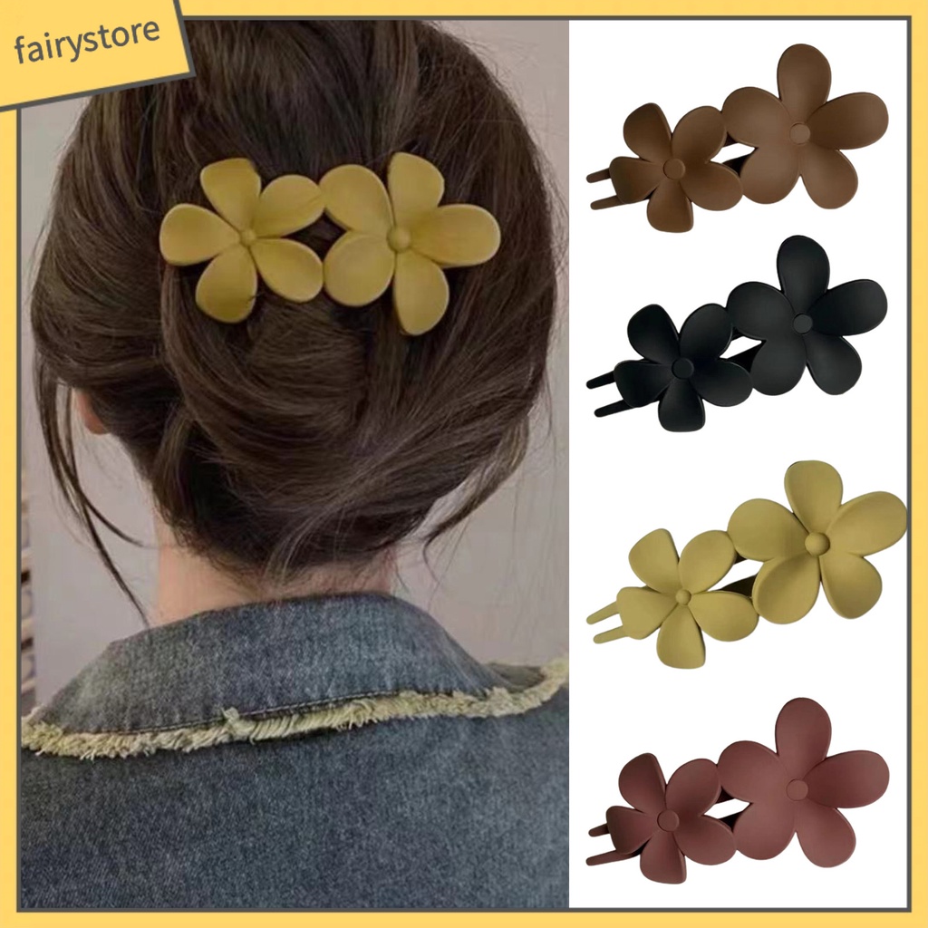 Kẹp Tóc Càng Cua Màu Trơn Chống Trượt Chống Rơi Thanh Lịch