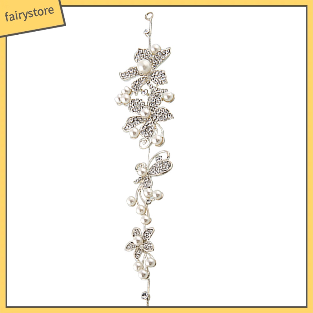 Băng Đô Cài Tóc Đính Hoa Và Ngọc Trai Nhân Tạo Thời Trang