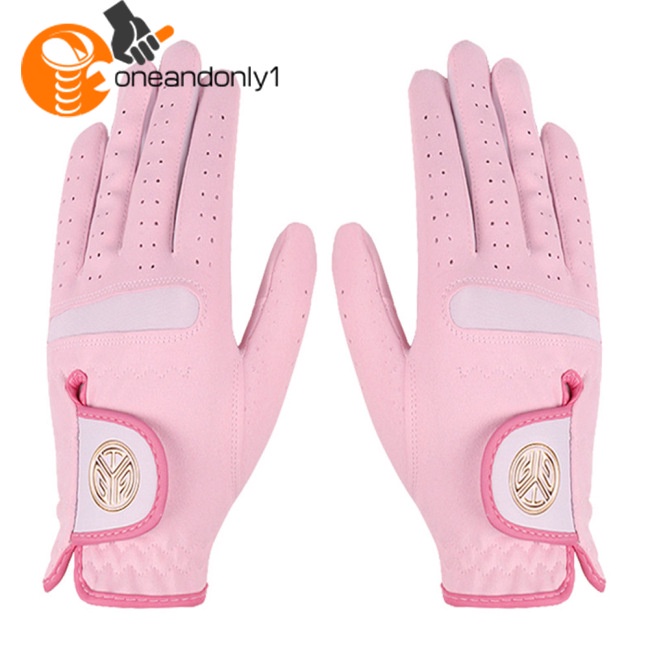 1 Đôi Găng Tay Đánh Golf Bằng Vải Vi Sợi Chống Nắng Chống Mòn Thoáng Khí Có Thể Giặt Sạch Dành Cho Nữ