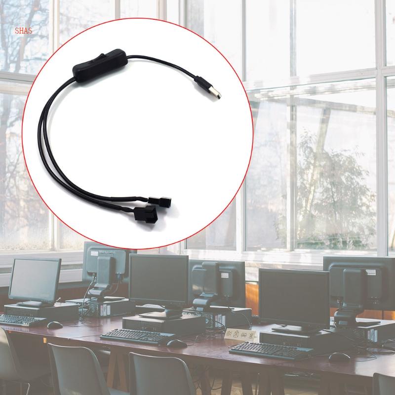 Đầu Nối Quạt Tản Nhiệt Cổng USB Sang 3 4-Pin 5V PWM 40cm 15 75 Chuyên Dụng Cho CPU