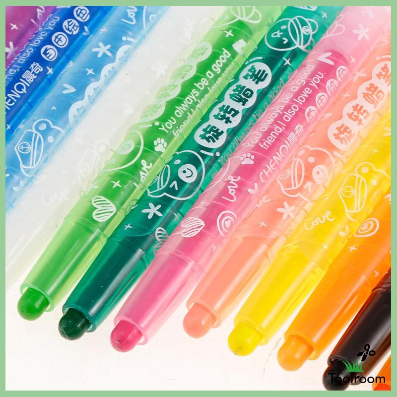 Bút Sáp 18 Màu Tùy Chọn Không Lăn Dành Cho Trẻ Em Vẽ Tranh