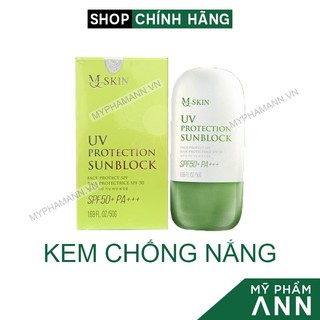 Kem chống nắng mq skin uv spf50+ chính hãng mỹ phẩm mqskin - 8936117150234