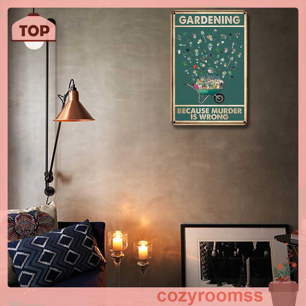 Bảng Kim Loại Hình Chữ Nhật Treo Tường Trang Trí Phong Cách Vintage