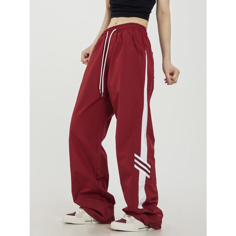 Quần Thể Thao Kẻ Sọc Phong Cách Đường Phố Mỹ Cá Tính Cho Nam Nữ