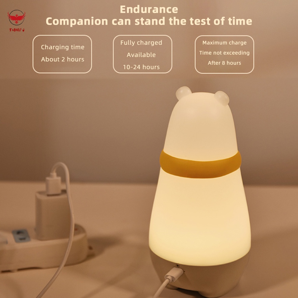 Đèn Ngủ Hình Gấu Dễ Thương Sạc USB