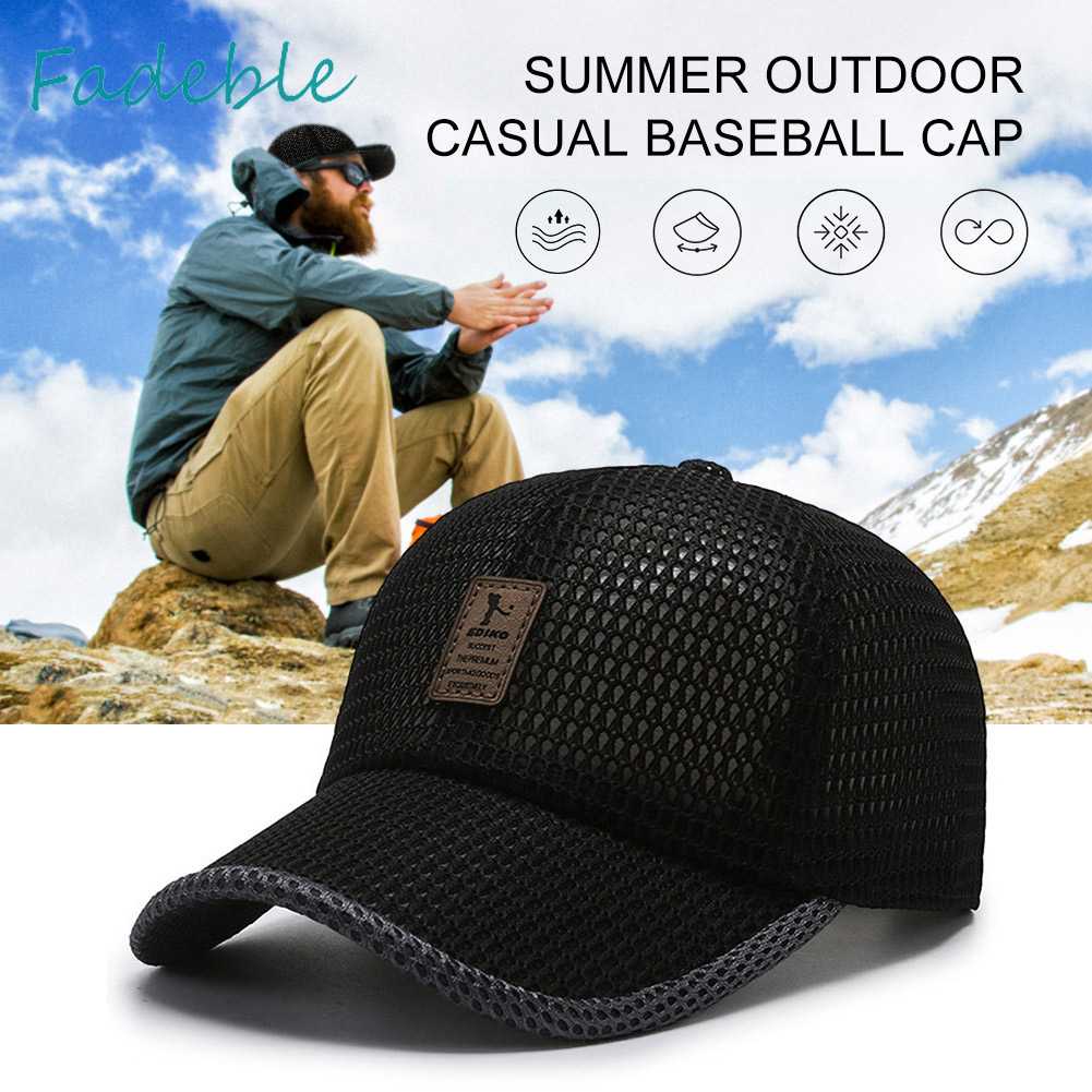 Mũ Lưỡi Trai Phối Lưới Thoáng Khí Thời Trang Mùa Hè Cho Nam Và Nữ