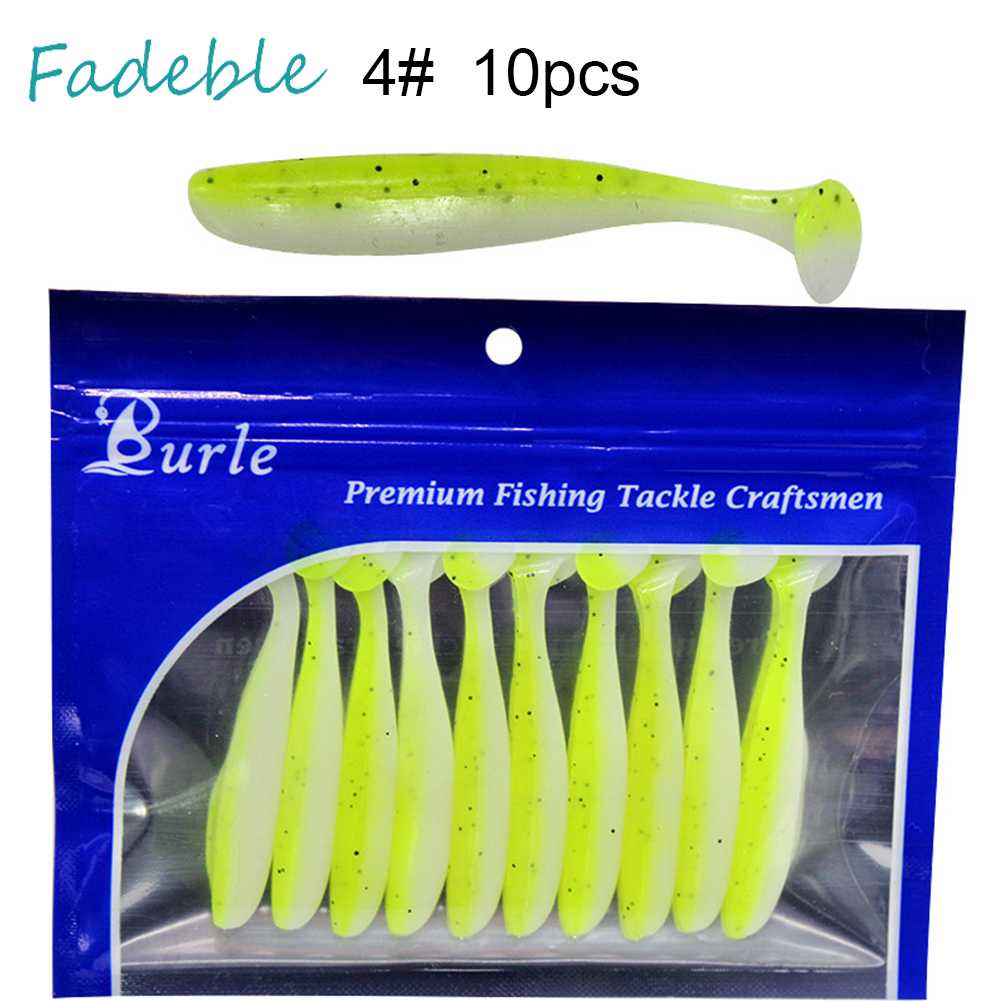 Set 10 Mồi Giả Nhử Cá Mềm 9cm 4.2g Gắn Kèm Móc Câu