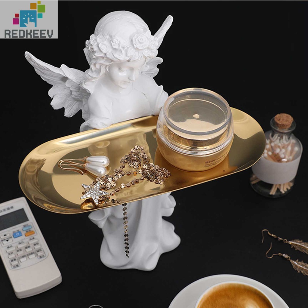Khay Đựng Trang Sức / Chìa Khóa Hình Thiên Thần Bằng Nhựa Resin Phong Cách Bắc Âu