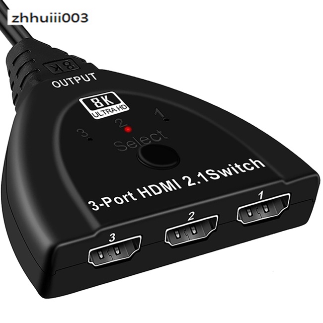Công Tắc Chia Cổng Ra 3 Trong 1 Ra 3 Cổng Tiện Dụng Cho Tv Zhiyui 8k 2.1 4k 120hz