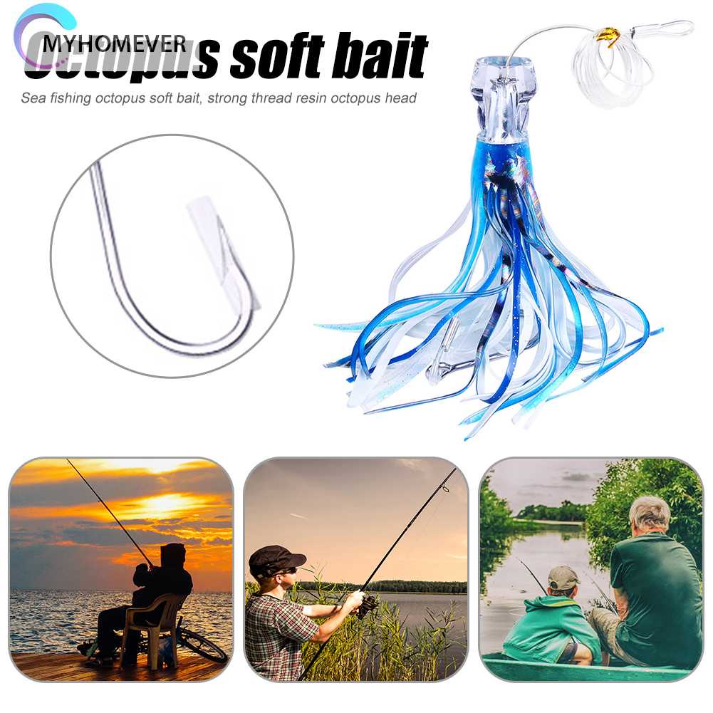 Mồi Câu Cá Giả Hình Bạch Tuộc Mềm Mại 22cm 100g