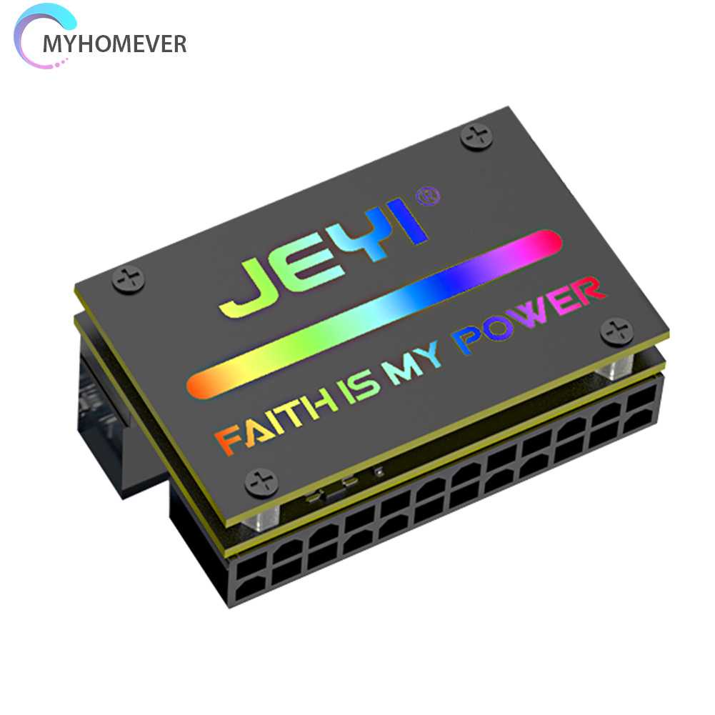 Adapter ATX 24Pin RGB Xoay 90 Độ 18 Chế Độ Đèn Có Thể Điều Chỉnh Cho Máy Tính Để Bàn