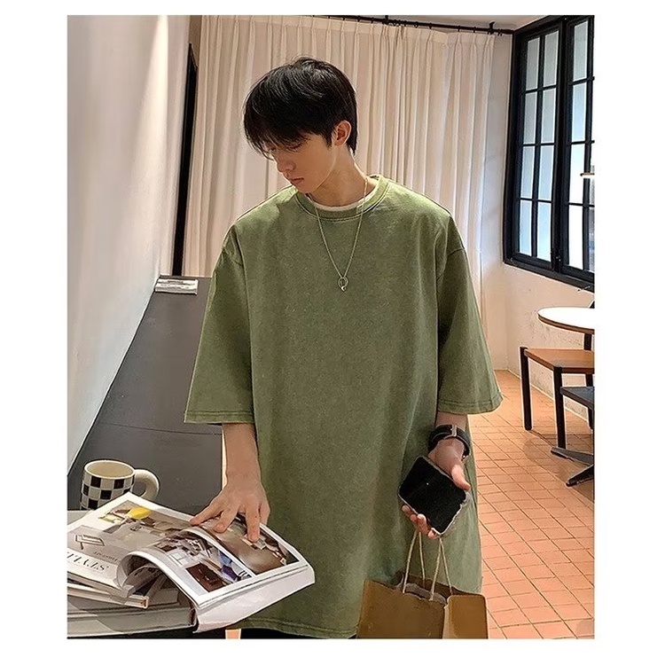 Áo Thun Ngắn Tay Thời Trang Mùa Hè Retro Mỹ Dành Cho Nam