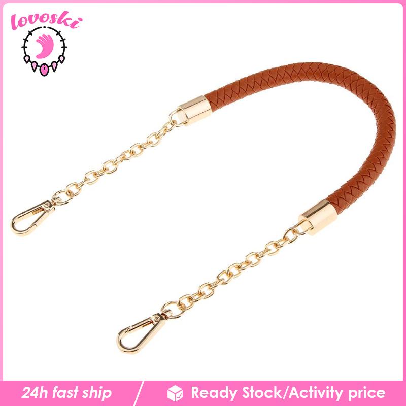 Dây Đeo Túi Xách Bằng Da PU Màu Đen Sang Trọng