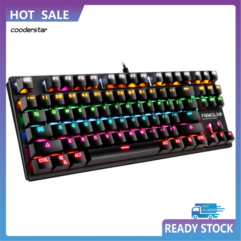 Bàn PhíM Cơ Gaming COOD G50, Trục Xanh RGB NhiềU MàU Cho MáY TíNh