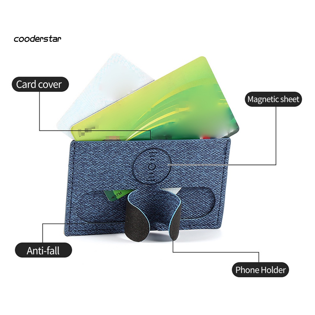 Miếng Dán Điện Thoại Siêu Mỏng Có Ngăn Đựng Thẻ Từ Tính Không Để Lại Dấu Vết