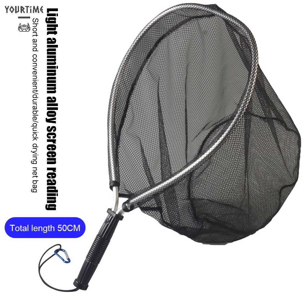 Lưới Bắt Cá 50cm Bằng Hợp Kim Nhôm Có Thể Gập Lại