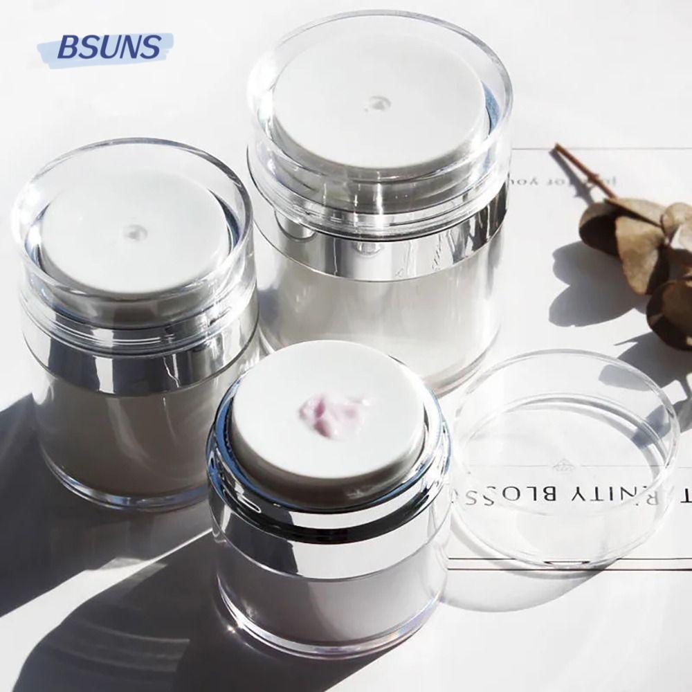 Bộ 2 Lọ Rỗng Đựng Kem / Mẫu Thử / Mỹ Phẩm Dạng Nhấn Chống Rò Rỉ Tiện Dụng Mang Theo Du Lịch