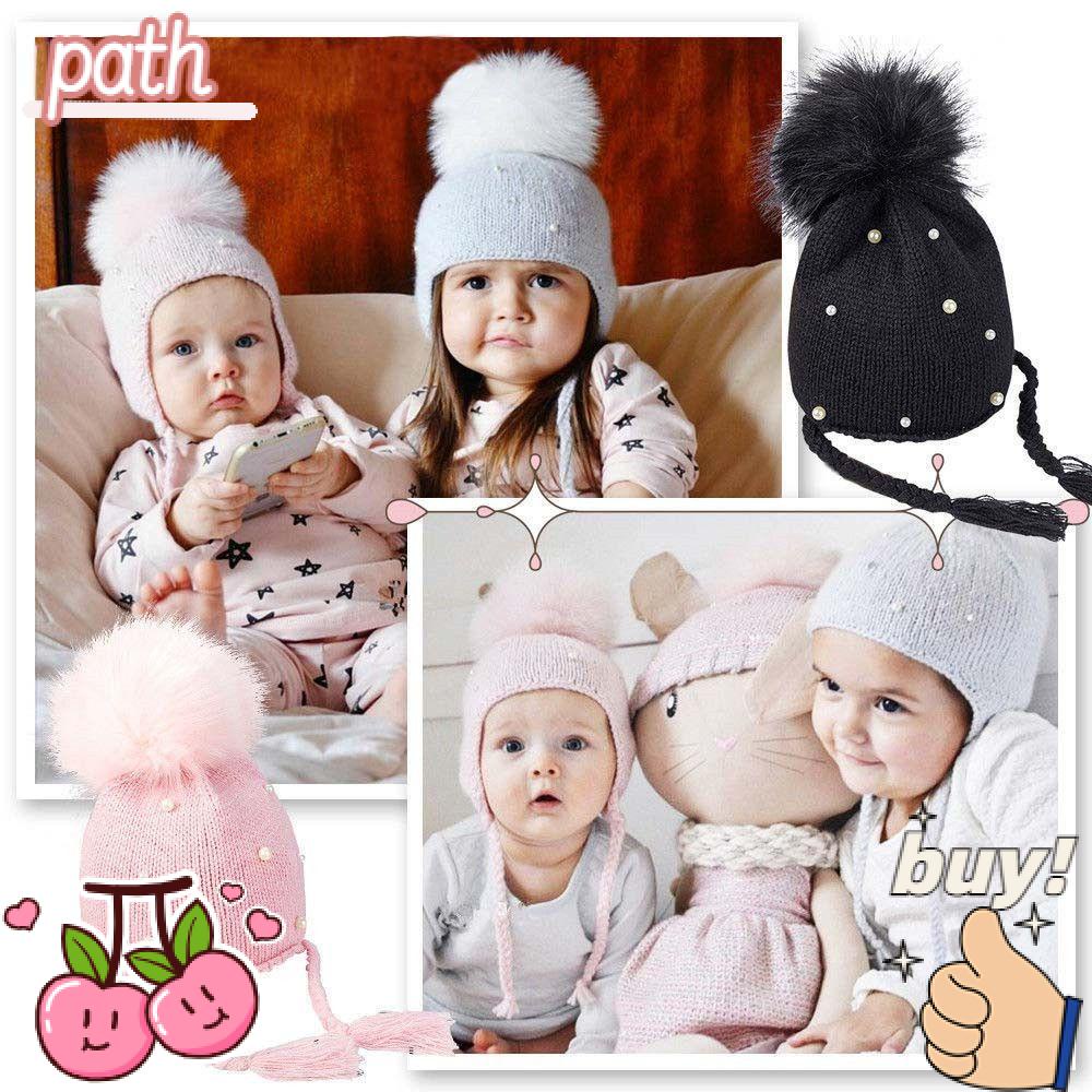 Mũ Đan Len Dày Dặn Giữ Ấm Thiết Kế Mới Cho Bé Trai / Gái