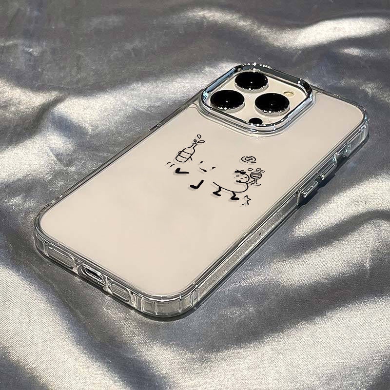 ✅Ốp Điện Thoại Dẻo Họa Tiết Con Người Đơn Giản Thời Trang Cho Iphone 8121311Ốp Điện Thoại Chống Sốc Cho 714pro