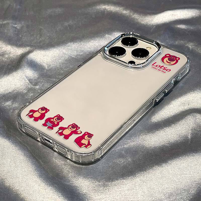 ✅Ốp Điện Thoại Mềm Chống Sốc Họa Tiết Gấu Và Dâu Tây 87 Cho Iphone 12 14 Pro 1311 Plus max