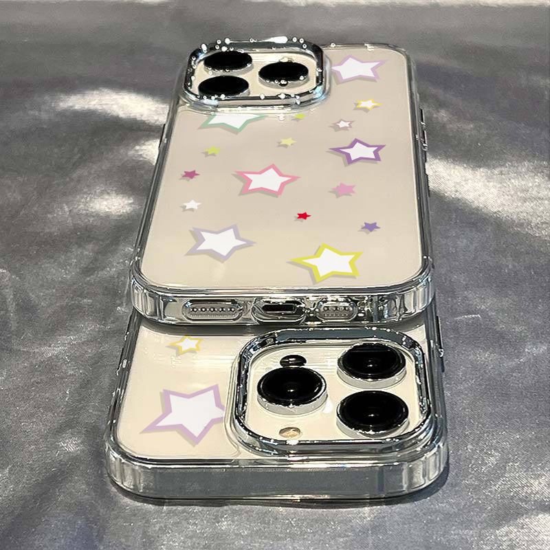 ✅Ốp Điện Thoại Mềm Hai Lớp Chống Sốc Họa Tiết Ngôi Sao Cho Iphone 11713 14Pro 128 Inch Max Plus / 2Xv