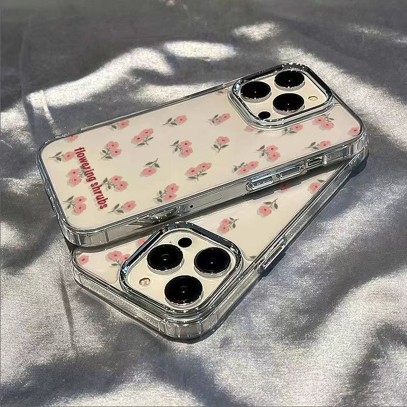 ✅Max Ốp Điện Thoại Mềm Chống Sốc In Họa Tiết Hoa Đơn Giản Cho Iphone 1211 8 14pro 137 / V8OL